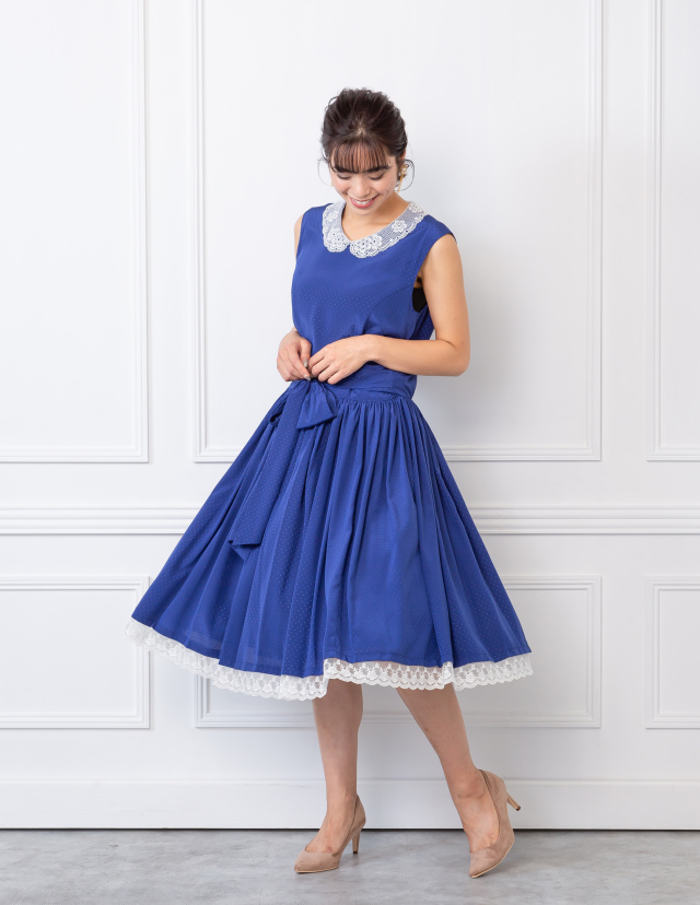 レース丸襟ワンピース　sale! 60%off
